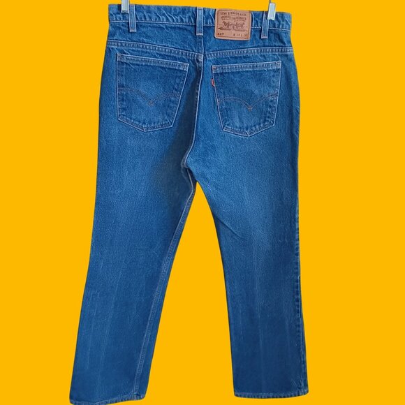 34x32 Levis 517 Jeans Mens Vintage 1990s Bootcut W34 L32 Blue Denim Made In USA